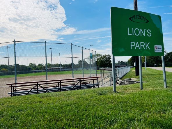 Lions Sign and Softball Field